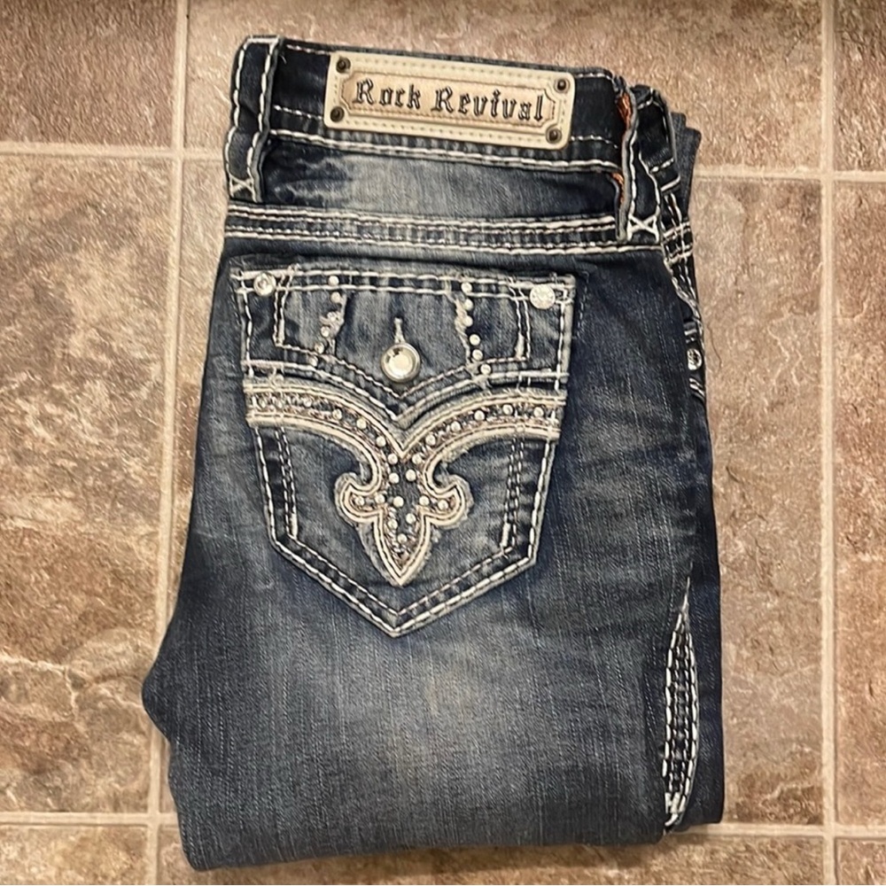 Rock Revival Laney Dark Wash Jeans Size 26